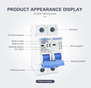 TOMZN TOB7Z 2P DC 1000V Solar Mini Circuit Breaker 3A 6A 10A 16A 20A 25A 32A 40A 50A 63A DC MCB for PV System MCB 35mm Din Rail