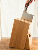 Kitchen Knife Block Creative Wood Knife Holder Kitchen Standing Storage Safely Stores Knives Universal Scissors Knife Holder