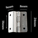 10PCS Wooden  Box Hinge Tri-Fold Right Angle 4-Hole  Hinge Hardware Home Improvement Spare Parts  Cabinet Door Furniture Fitting
