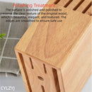 Kitchen Knife Block Creative Wood Knife Holder Kitchen Standing Storage Safely Stores Knives Universal Scissors Knife Holder