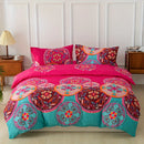 Bohemian Style Bedding Set - 1 Duvet Cover And 2 Pillowcases Included Quirky Boho Bed Linens for a Unique Sleep Experience