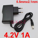 4.2V 7.2V 8.4V 12.6V 13.8V 16.8V 21V 1A 1000mA Polymer Lithium Battery Charger Power Adapter Charger Dual IC EU US Plug