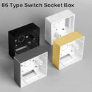 PVC Home Improvement On-Wall Mount Switch  Box Wall Surface Junction Box External Mounting Box 86 Type