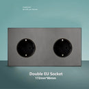 Wall Light Stainless Steel Panel Toggle Switch Vintage Lighting Switch Gray 1-4 Gang 2 Way for Home Improvement