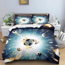 Football Bedding Set, Microfibre Duvet Cover 135 x 200 cm, Children's Bedding Set for Boys and Teenagers