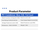 1 in 1 out HA DC1000V Solar Photovoltaic PV Combiner Box With Lightning Protection 32A Fuse MCB SPD Waterproof IP65 Distribution