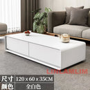 Modern White Living Room Furniture Set, Coffee Table and TV Stand with Storage Cabinets, Contemporary Entertainment Center Set