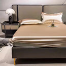Bedroom Summer Bedsheets Satin Cooling Dubble Quilt Cover Bedsheets Pillowcase Luxury Roupa De Cama Casal Korean Bedding Set