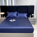 Bedroom Summer Bedsheets Satin Cooling Dubble Quilt Cover Bedsheets Pillowcase Luxury Roupa De Cama Casal Korean Bedding Set
