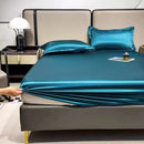 Bedroom Summer Bedsheets Satin Cooling Dubble Quilt Cover Bedsheets Pillowcase Luxury Roupa De Cama Casal Korean Bedding Set