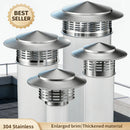 304 Stainles Steel Chimney Cap Exhaust Chimney Cap Exterior Wall Fresh Air Outlet Roof Pipe Exhaust Hood Home Improvement