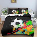 Football Bedding Set, Microfibre Duvet Cover 135 x 200 cm, Children's Bedding Set for Boys and Teenagers