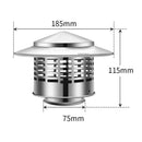 304 Stainles Steel Chimney Cap Exhaust Chimney Cap Exterior Wall Fresh Air Outlet Roof Pipe Exhaust Hood Home Improvement