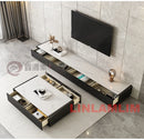 Modern White Living Room Furniture Set, Coffee Table and TV Stand with Storage Cabinets, Contemporary Entertainment Center Set