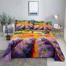 Purple Bedding Set Bed Sheet Linens Pillow Case Queen King Size Lanvender Butteryfly for Bedroom Soft Twin Full Single Double