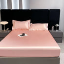 Bedroom Summer Bedsheets Satin Cooling Dubble Quilt Cover Bedsheets Pillowcase Luxury Roupa De Cama Casal Korean Bedding Set