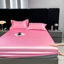 Bedroom Summer Bedsheets Satin Cooling Dubble Quilt Cover Bedsheets Pillowcase Luxury Roupa De Cama Casal Korean Bedding Set