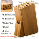 Kitchen Knife Block Creative Wood Knife Holder Kitchen Standing Storage Safely Stores Knives Universal Scissors Knife Holder