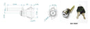 Furniture Lock with key Furniture Central Lock with Locking Bar Furniture Drawer Lock Cabinet Locks 1 PC