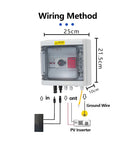 1 in 1 out HA DC1000V Solar Photovoltaic PV Combiner Box With Lightning Protection 32A Fuse MCB SPD Waterproof IP65 Distribution