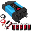 6000W Power Inverter 12V to 220V 110V Modified Sine Wave Fast Charging Voltage Converter with USB Ports & Universal Socket