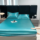 Bedroom Summer Bedsheets Satin Cooling Dubble Quilt Cover Bedsheets Pillowcase Luxury Roupa De Cama Casal Korean Bedding Set