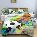 Football Bedding Set, Microfibre Duvet Cover 135 x 200 cm, Children's Bedding Set for Boys and Teenagers