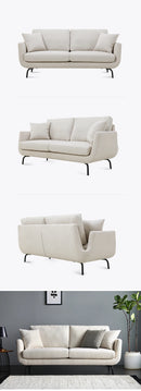 Furniture White Living Room 2 Seater Modern Nordic Scandinavian Upholstery Small Comfy High Quality