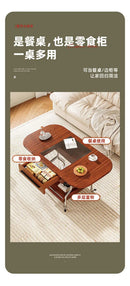 Living Room Coffee Tables Mobile Hotel Small Trolley Balcony Folding Side Table Auxiliary Lounge Center Furniture For Rooms