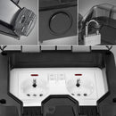 EIOMR 16A 220V IP66 Waterproof Double Socket,Black Outdoor Power Outlet with Switch,With Type C Charging Port EU Standard Socket