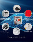 1 in 1 out HA DC1000V Solar Photovoltaic PV Combiner Box With Lightning Protection 32A Fuse MCB SPD Waterproof IP65 Distribution