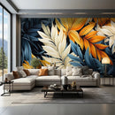 Custom 3D Photo Mural Paper Large Feather Leaves Bright Color Retro Wallpaper Bedroom Living Room Wall Decor Home Improvement