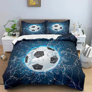 Football Bedding Set, Microfibre Duvet Cover 135 x 200 cm, Children's Bedding Set for Boys and Teenagers