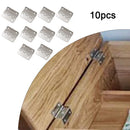 10PCS Wooden  Box Hinge Tri-Fold Right Angle 4-Hole  Hinge Hardware Home Improvement Spare Parts  Cabinet Door Furniture Fitting