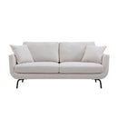 Furniture White Living Room 2 Seater Modern Nordic Scandinavian Upholstery Small Comfy High Quality