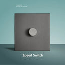 Wall Light Stainless Steel Panel Toggle Switch Vintage Lighting Switch Gray 1-4 Gang 2 Way for Home Improvement