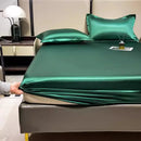 Bedroom Summer Bedsheets Satin Cooling Dubble Quilt Cover Bedsheets Pillowcase Luxury Roupa De Cama Casal Korean Bedding Set