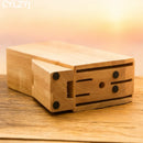 Kitchen Knife Block Creative Wood Knife Holder Kitchen Standing Storage Safely Stores Knives Universal Scissors Knife Holder