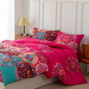 Bohemian Style Bedding Set - 1 Duvet Cover And 2 Pillowcases Included Quirky Boho Bed Linens for a Unique Sleep Experience