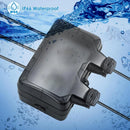 EIOMR 16A 220V IP66 Waterproof Double Socket,Black Outdoor Power Outlet with Switch,With Type C Charging Port EU Standard Socket
