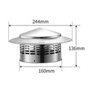 304 Stainles Steel Chimney Cap Exhaust Chimney Cap Exterior Wall Fresh Air Outlet Roof Pipe Exhaust Hood Home Improvement