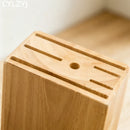 Kitchen Knife Block Creative Wood Knife Holder Kitchen Standing Storage Safely Stores Knives Universal Scissors Knife Holder