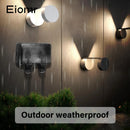 EIOMR 16A 220V IP66 Waterproof Double Socket,Black Outdoor Power Outlet with Switch,With Type C Charging Port EU Standard Socket